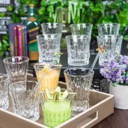 Goodhomes Diamond Collection Transparent Drinking Glasses (275 ml) - Set of 12-image-25