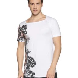 Kultprit White Slim Fit Printed T-Shirt-image-21