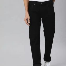 Levi's Black Straight Fit Jeans-picture-5