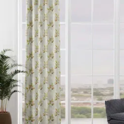 Bianca VILLA C`ESTA Green Faux Silk 7 Ft. Door Curtain-25