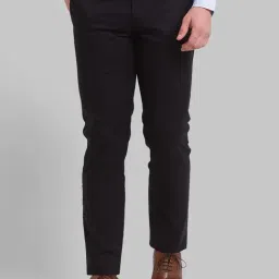 Park Avenue Black Super Slim Fit Trousers-image-93
