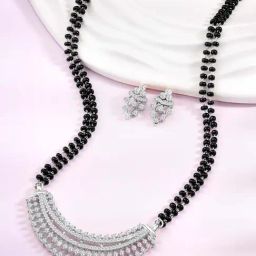Peora Silver Collar Drop Sets for Women-image-19