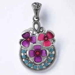 Rihi by P.C. Chandra Jewellers 92.5 Sterling Silver Oxidized Tulip Pendant for Women & Girls-image-44