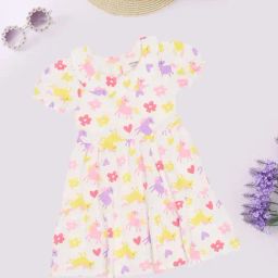 Pantaloons Baby Girls Brilliant White Printed Dress-picture-6