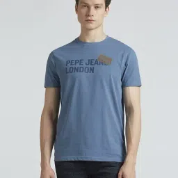 Pepe Jeans Blue Cotton Slim Fit Printed T-Shirt-picture-27