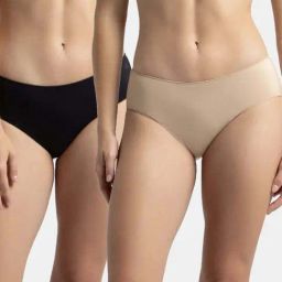 Jockey Black & Skin Regular Fit Panties - Pack of 2-image-69