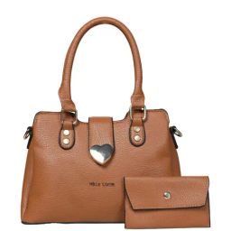 PELLE LUXUR Tan Solid Small Handbag with Pouch-image-92