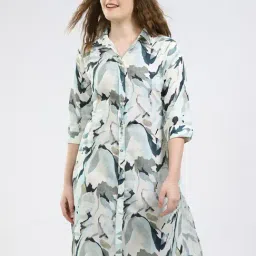 MONTE CARLO Green Printed Dress-picture-36