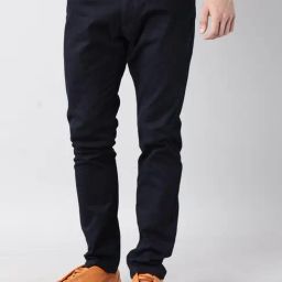 Rare Rabbit Navy Cotton Solid Regular Fit Formal Trousers-picture-31