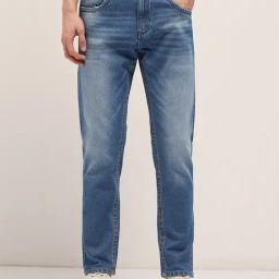 The Bear House Blue Cotton Slim Fit Jeans-image-52