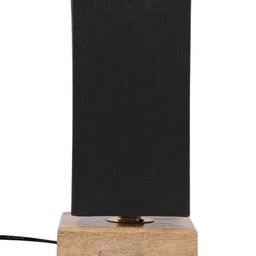 Devansh Black Solid Traditional Column Table Lamp with Shade image 5
