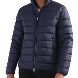 Gant Navy Regular Fit Quilted Quilted Jacket-image-28