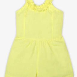 Ed-a-Mamma Girls Yellow Cotton Jumpsuit Dungaree-image-48