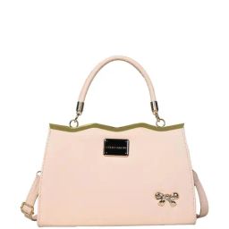 PELLE LUXUR Pink Solid Medium Handbag-36