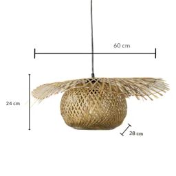Whispering Homes Spiderweb Globe Bamboo Hanging Lamp image 4
