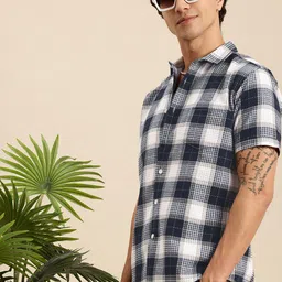 Mast & Harbour Men Slim Fit Checked Casual Shirt-picture-14