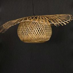 Whispering Homes Spiderweb Globe Bamboo Hanging Lamp image 2