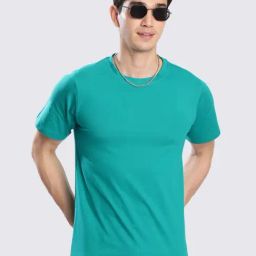 Bene Kleed Men Green Cotton Lycra T-Shirt-image-3