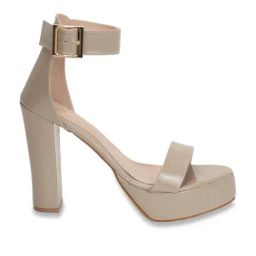 Scentra Women's Lilith Beige Ankle Strap Sandals-picture-32