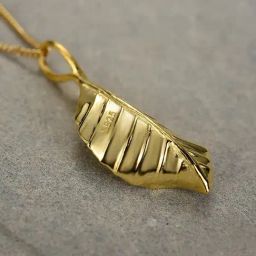 Rihi by P.C. Chandra Jewellers 92.5 Sterling Silver Golden Leaf Pendant for Women & Girls-image-46