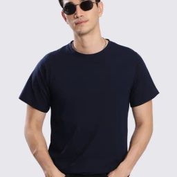 Bene Kleed Men Navy Cotton Lycra T-Shirt-image-13