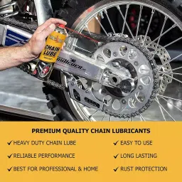 Kangaroo 150 ml Each Chain Lube And Chain Cleaner Spray with 150 ml Rust Cleaner and Chain Cleaner Brush image 3