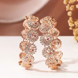 Priyaasi Classic Rose Gold Brass Bangle-12