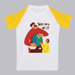 BAESD Kids Printed Drop-Shoulder Sleeves Applique T-shirt-image-83