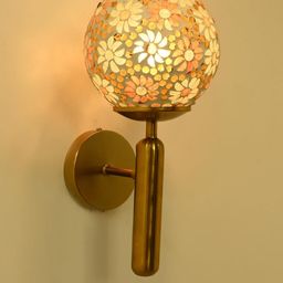 SOMIL Red & White Printed Glass Cylinder Shaped Wall Lamp-image-32