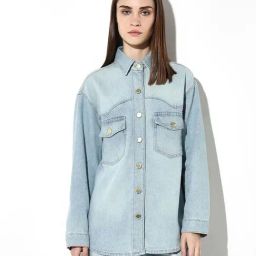 Only Blue Cotton Regular Fit Shirt-picture-22