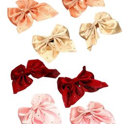 Stoln Girl Set Of 8 Bow Detailed With Stone Embellished Alligator Hair Clip-18