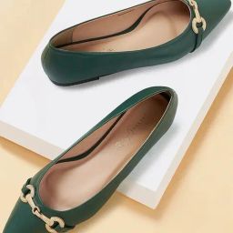 Forever Glam by Pantaloons Women's Pista Green Flat Ballets-image-47