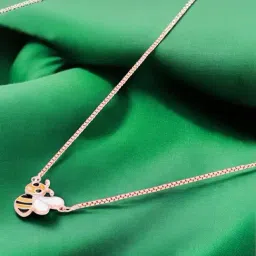 crash.club By CKC 925 SilverEnamel Bee Pendant Necklace-image-7