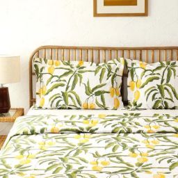 House This Amra White & Yellow Cotton Dohar Cover-picture-0