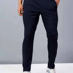 Dida Navy Polyster Regular Fit Solid Trackpant-image-67
