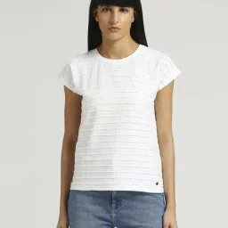 Pepe Jeans White Cotton Striped Top-picture-43