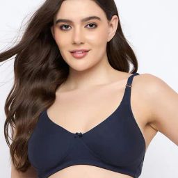 Clovia Blue Regular fit Solid BrasBra Sets-image-103