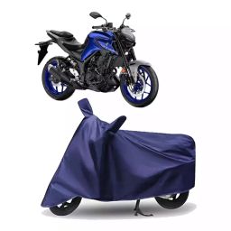 Auto Pearl Polyester Two Wheeler Cover for Yamaha MT-03 BS6,(Navy Blue)-picture-16
