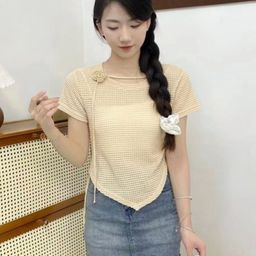 KPOP Women Round Neck Short Sleeves Top-image-41