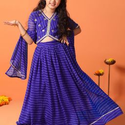 FASHION DREAM Girls Printed Ready to Wear Georgette Lehenga & Blouse With Dupatta-picture-26