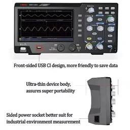 amiciSense Oscilloscope 2 Channel 110 MHz Bandwidth 1GS Sampling Rate 17.78 cm (7 inch) LCD Display image 2