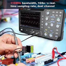 amiciSense Oscilloscope 2 Channel 110 MHz Bandwidth 1GS Sampling Rate 17.78 cm (7 inch) LCD Display image 3