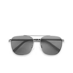 HASHTAG EYEWEAR Men Square Sunglasses with Polarised Lens SEWA-1380072-GUN-BLK-15