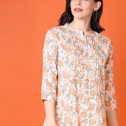 V-Mart Women Floral Printed Mandarin Collar Kurti-picture-27