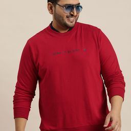 Sztori Men Plus Size Typography Printed Sweatshirt-20