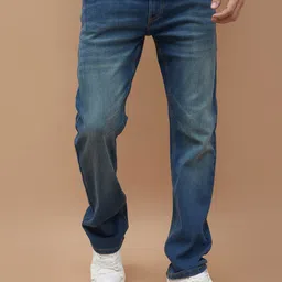 Forca by Lifestyle Men Solid Mid-Rise Light Fade Stretchable Straight Fit Jeans-picture-0