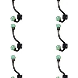 IndianShelf 6 Pcs Ceramic Dot Wall Hangings Hooks-image-73