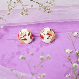 Niscka Gold-Plated Contemporary Shaped Studs-18