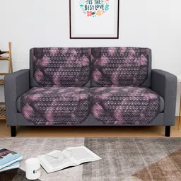 Myntra Elegant Homes Brown 4 Pieces Cotton 2 Seater Sofa Cover-image-23