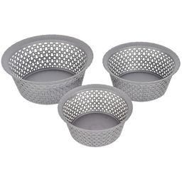 Kuber Industries Grey Set of 3 Regular Multi-Utility Organisers-26
